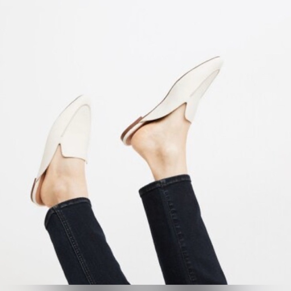 New Madewell Frances Skimmer Mule Ashen White Flats Size 8.5 M Women - Picture 6 of 6
